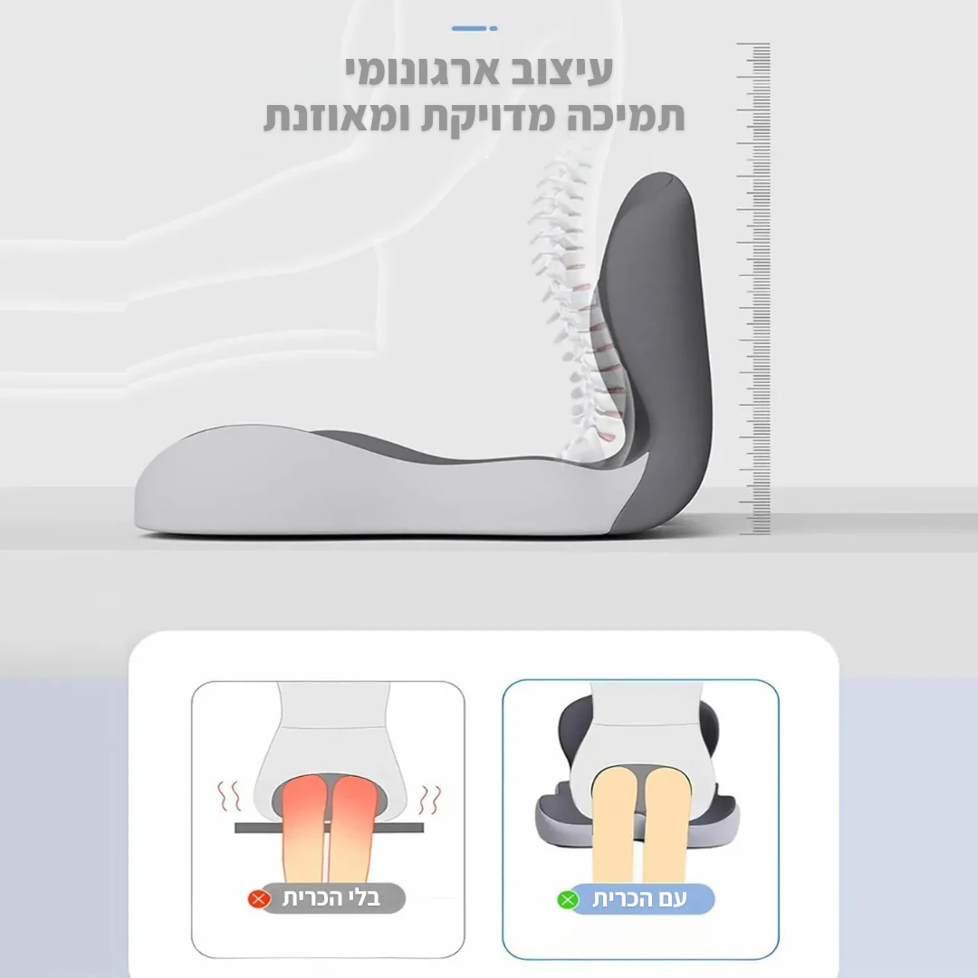 כרית זיכרון אורטופדית לתמיכה בגב - Image 3